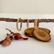 Créoles perlées plaqué or