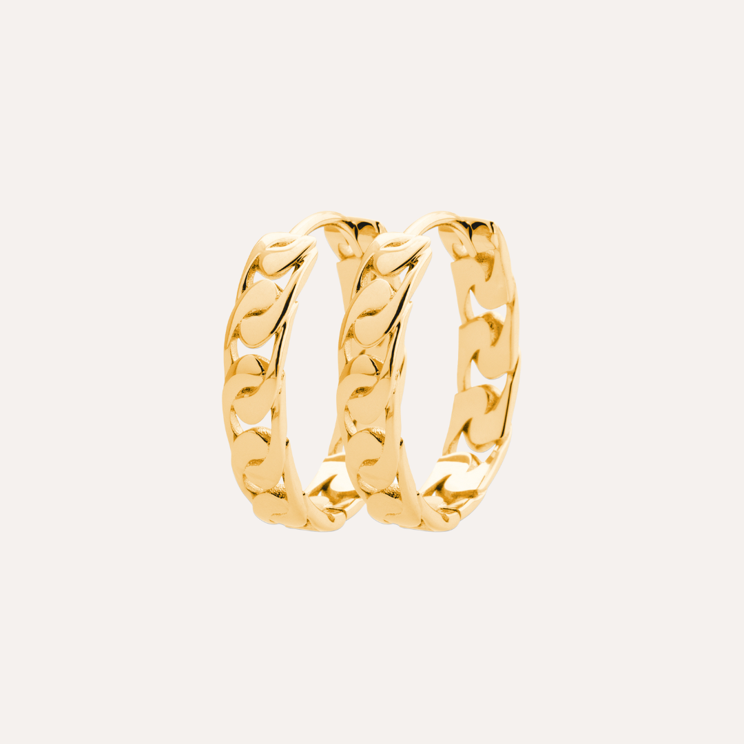 créoles chaîne plaqué or