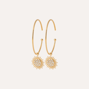 Créoles plaqué or soleil