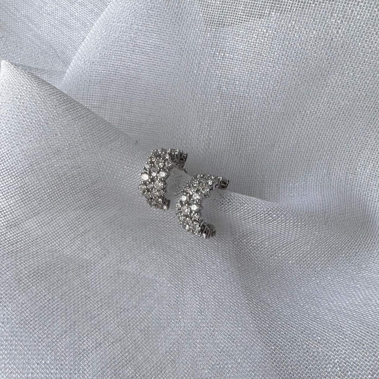 Créoles argent zirconium