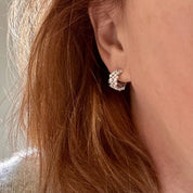 Créoles argent zirconium