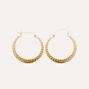 larges créoles plaqué or