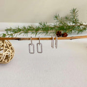 créoles en argent avec zirconium