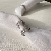 Créoles argent zircons