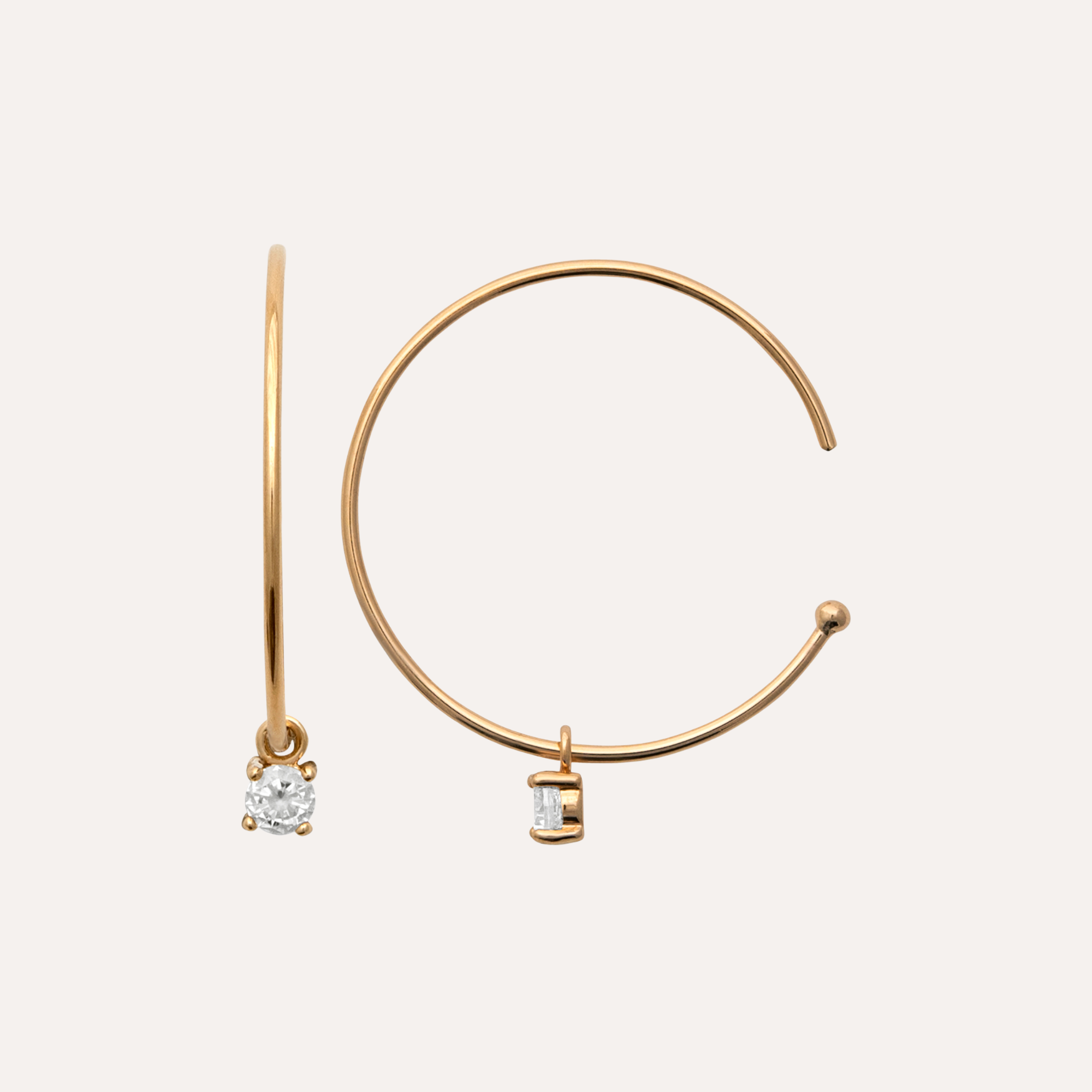 Créoles fines plaqué or