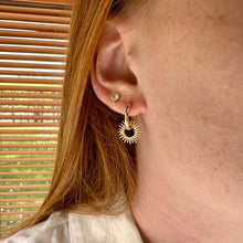 Boucles créoles petit soleil plaqué or