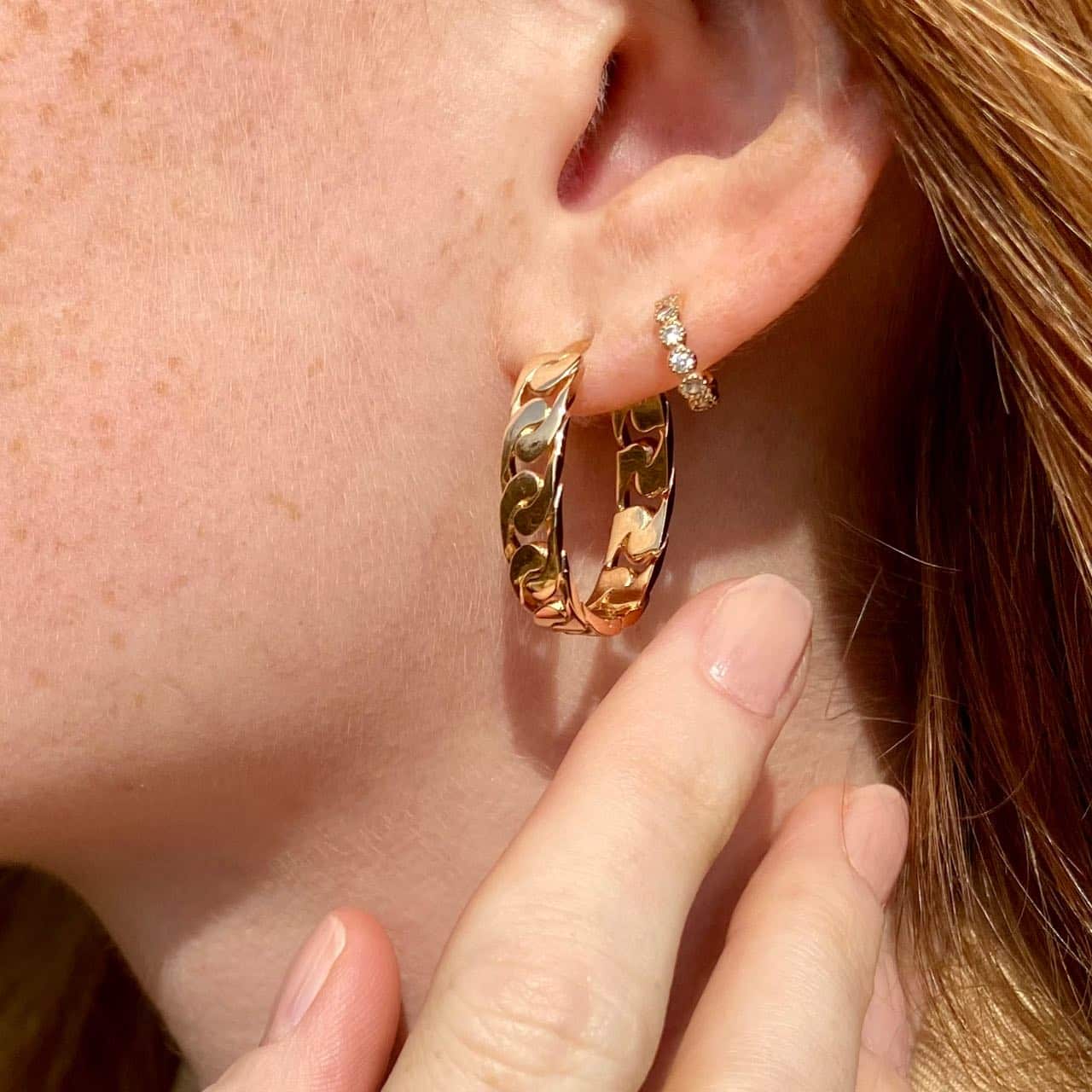 Créoles plaqué or larges maillons