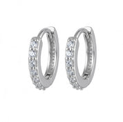 Petites Créoles Célia en Argent 925 - Pavage Oxydes de Zirconium