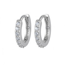 Petites Créoles Célia en Argent 925 - Pavage Oxydes de Zirconium