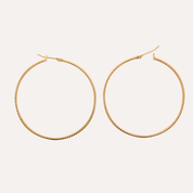 Grandes créoles plaqué or Ketty