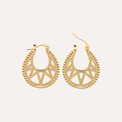 Créoles plaqué or arabesque Nawell