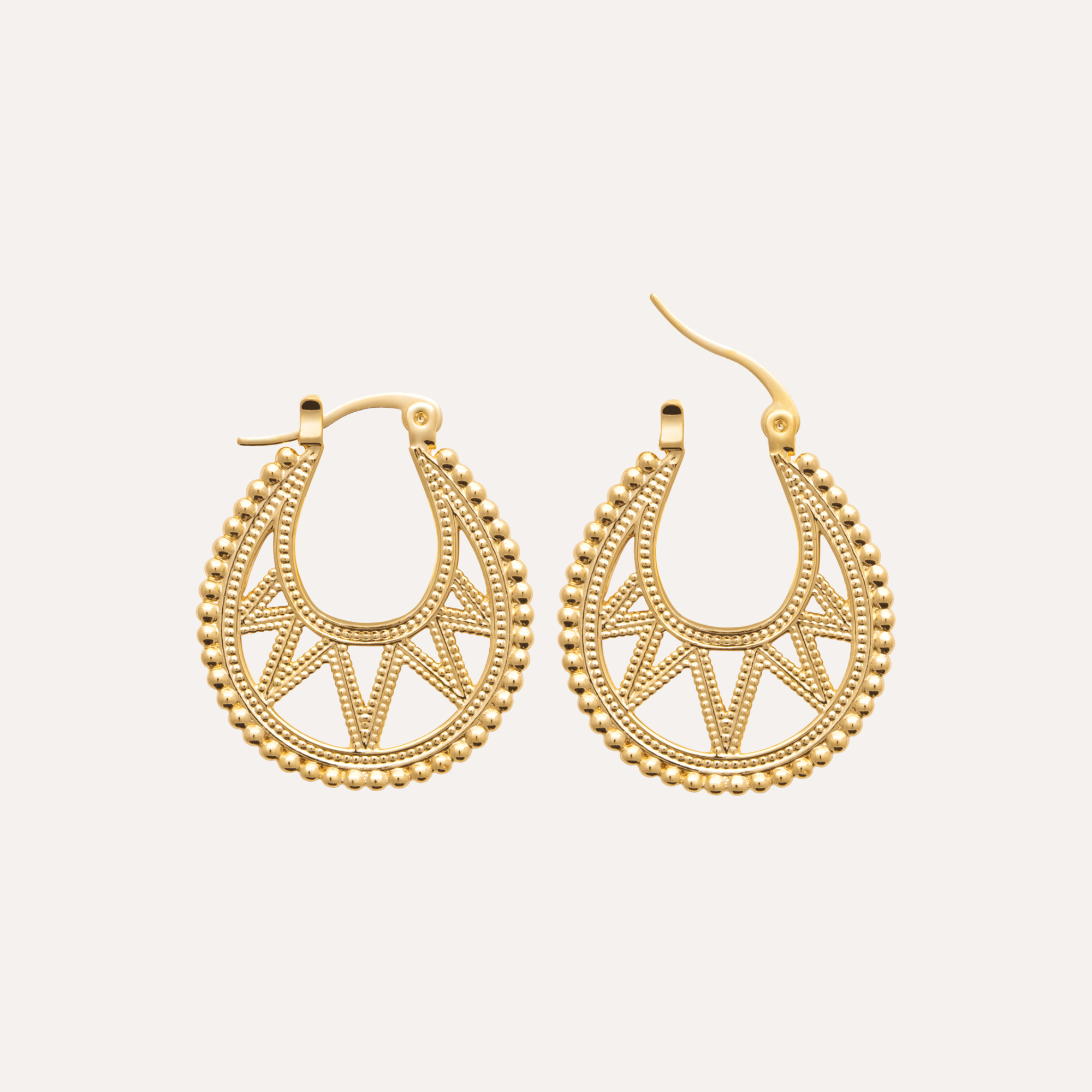 Créoles plaqué or arabesque Nawell