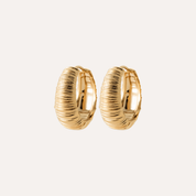 Larges créoles plaqué or Paradis