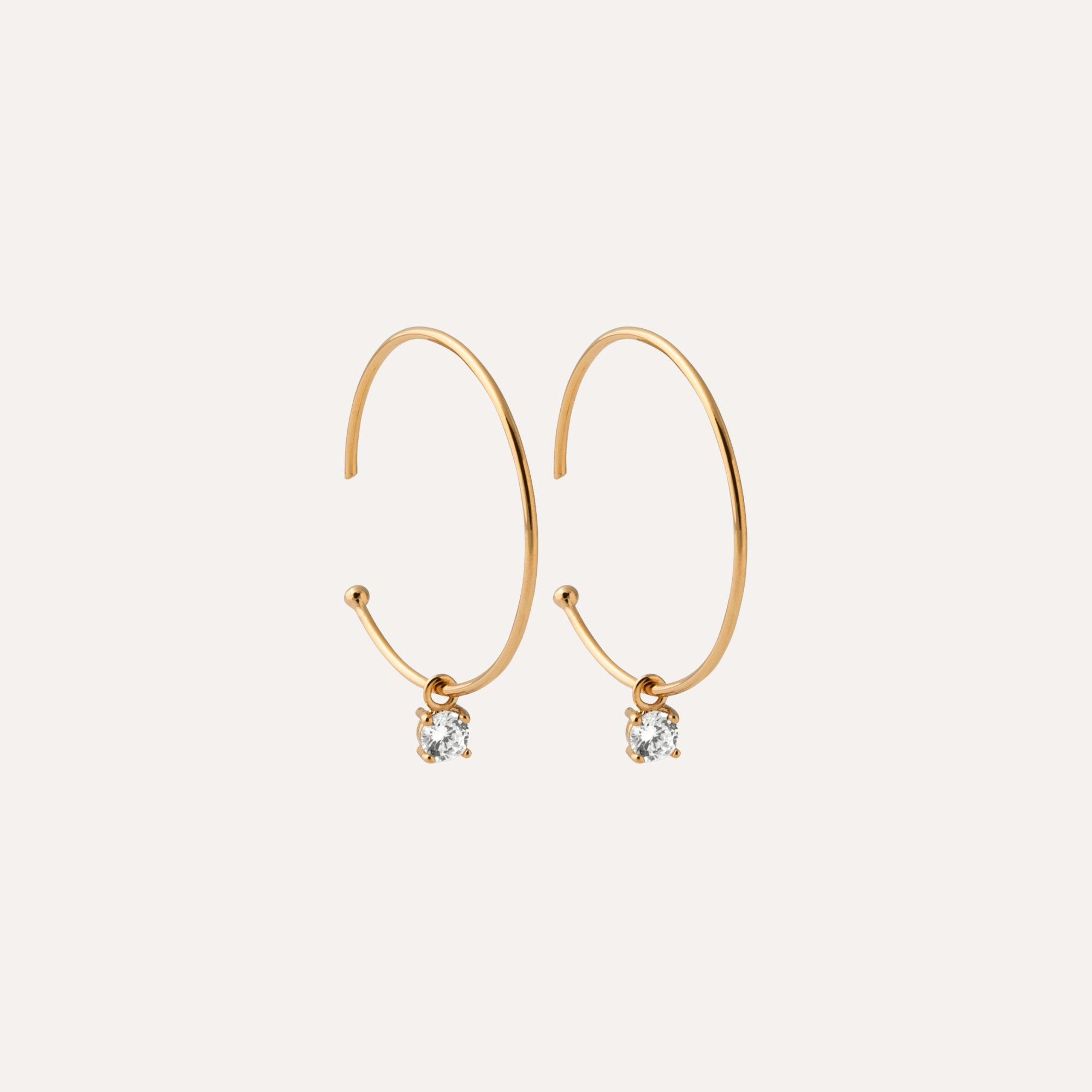 Créoles fines plaqué or Tamara