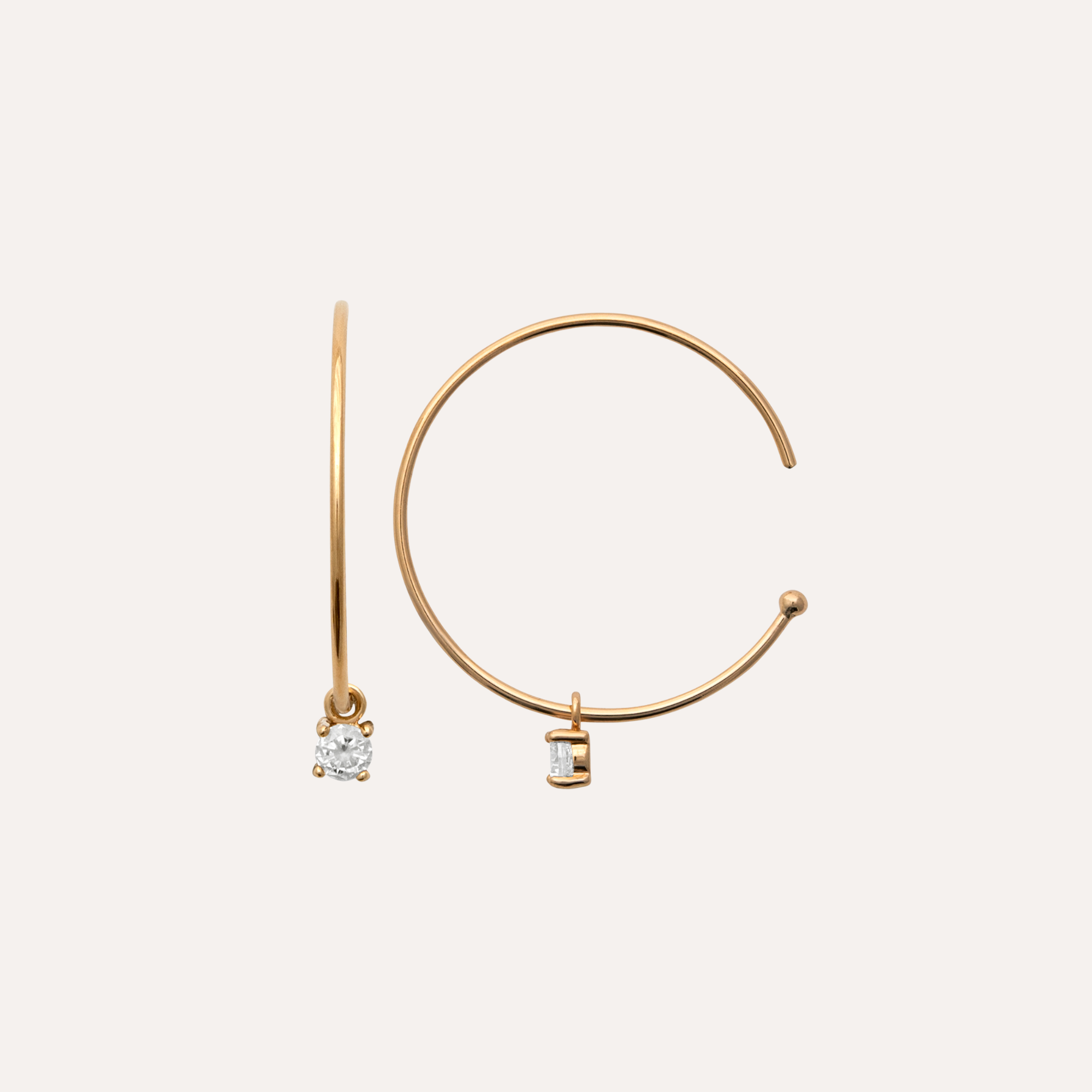 Créoles fines plaqué or Tamara