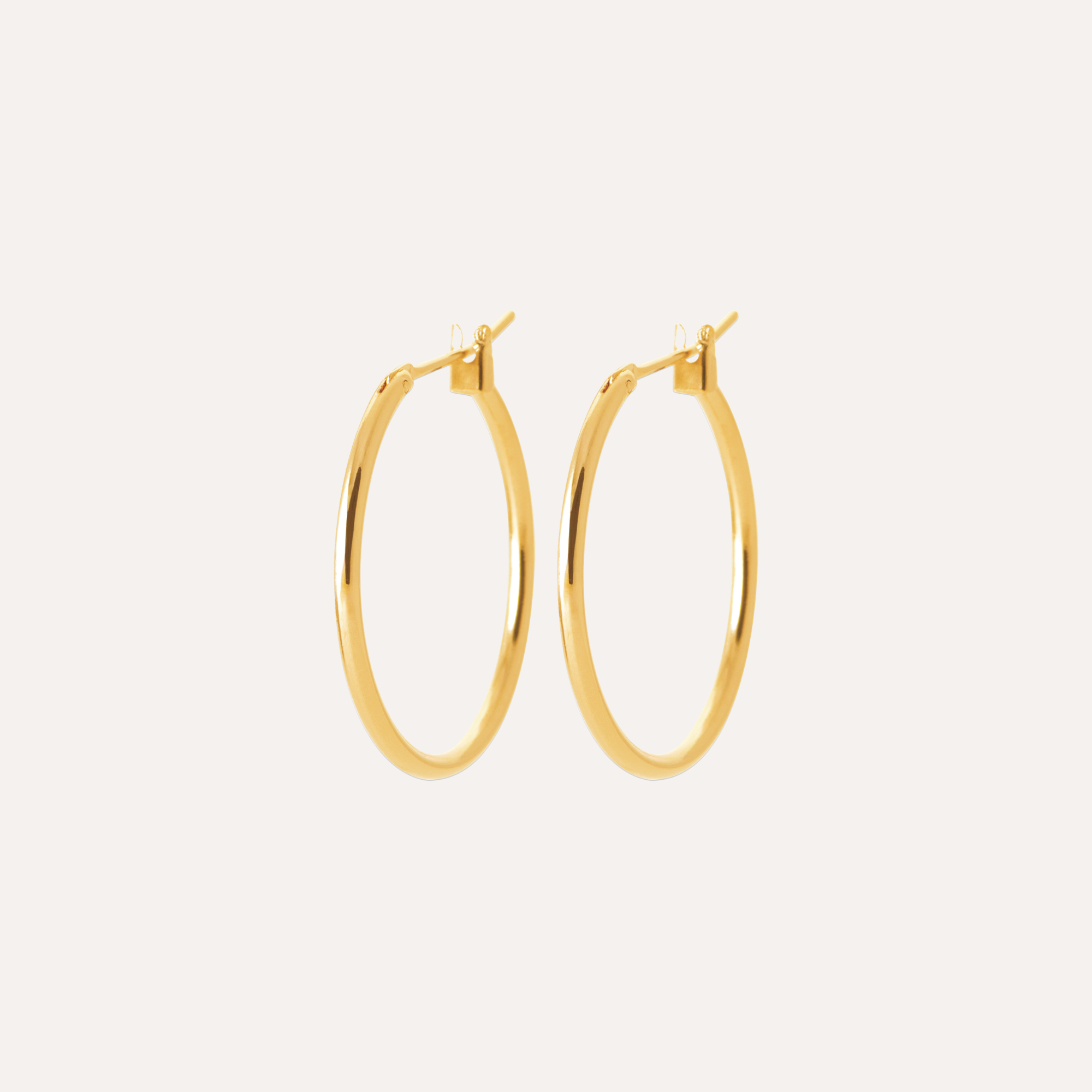 Créoles fines plaqué or 30 mm Wanda