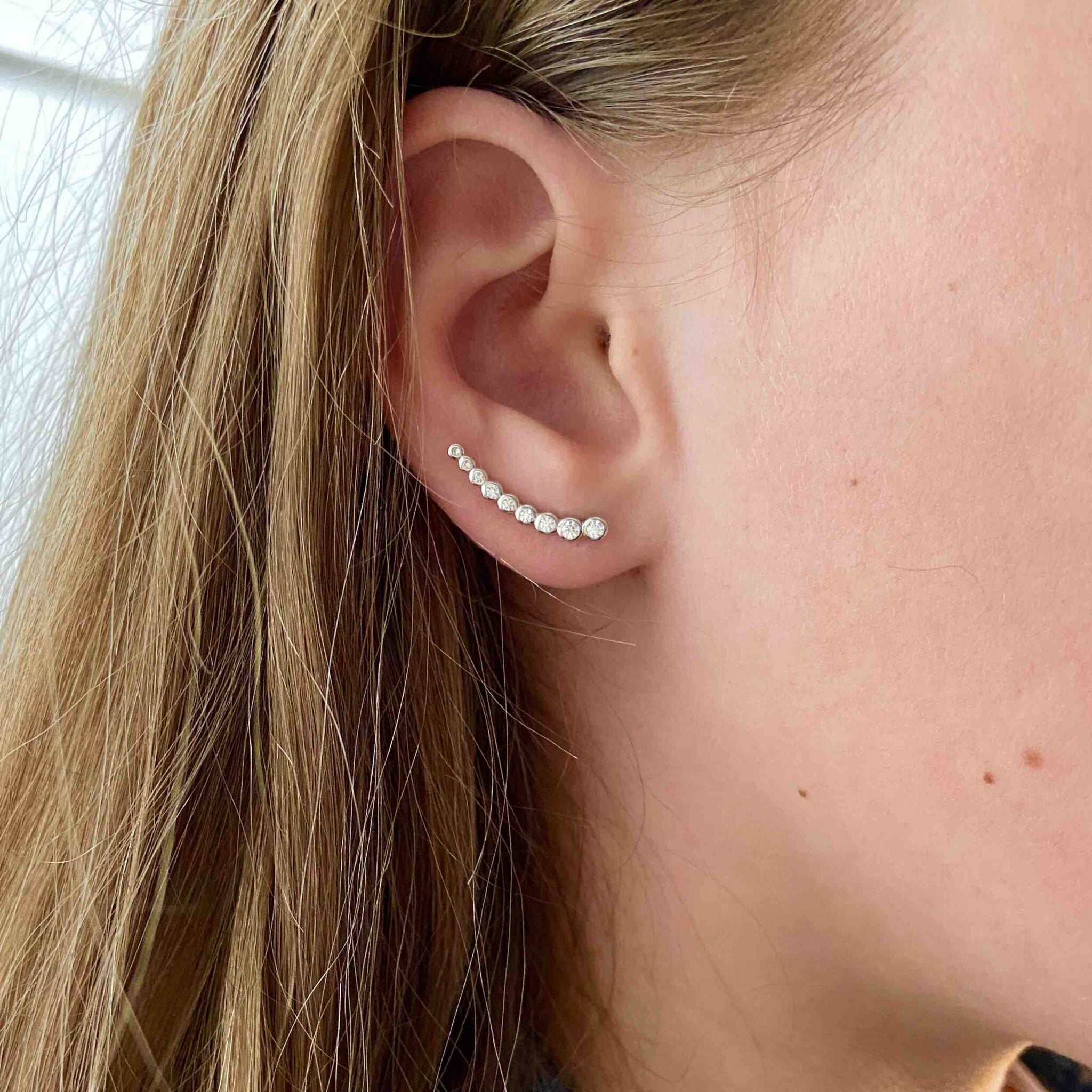 Boucles d'oreilles lobe argent