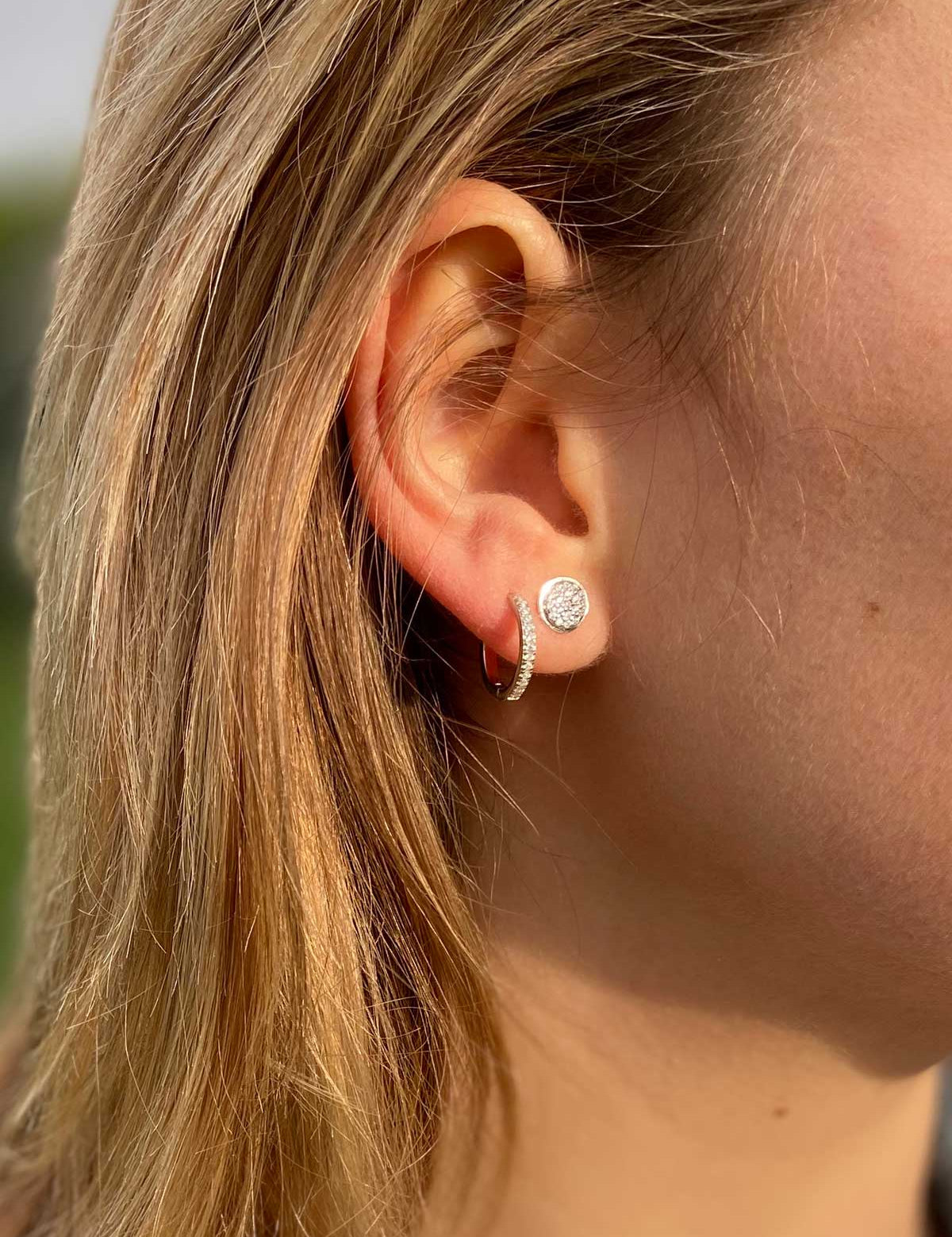 boucles d'oreilles argent 925 zirconium