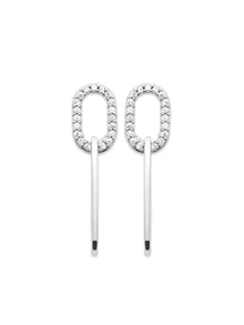 Boucles d'oreilles argent et zircons
