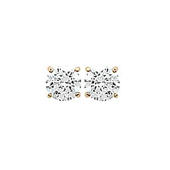 Zirconium rond serti 4 agriffes en plaqué or !