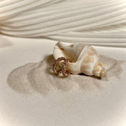 Petites créoles zircon plaqué or