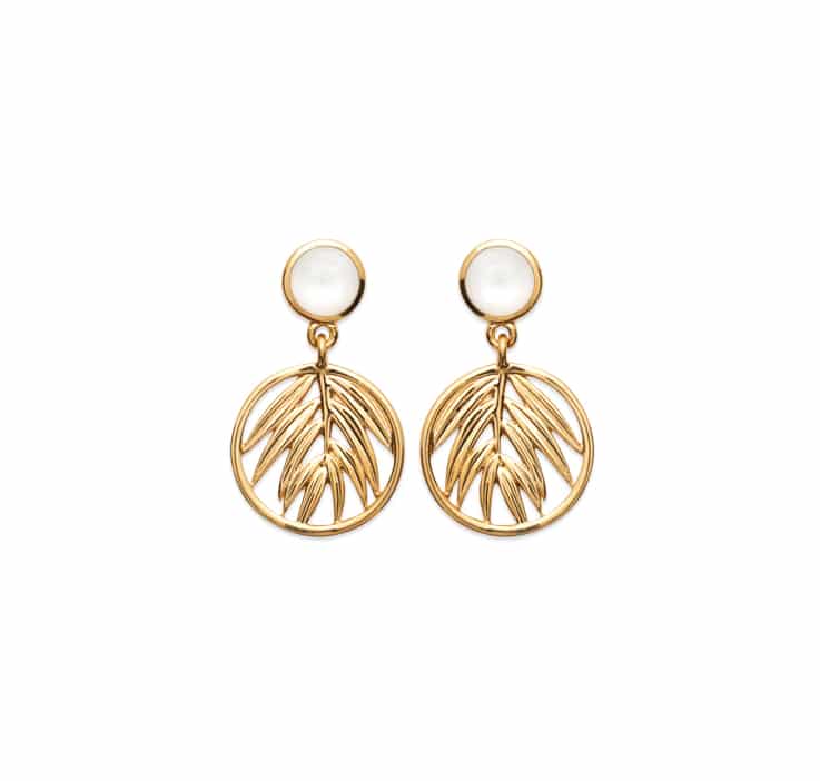 Boucles d'oreilles pendantes plaqué or