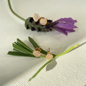 Boucles d'oreilles ronde et goutte d'eau zirconium