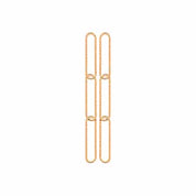 Boucles d'oreilles pendantes plaqué or 3 maillons