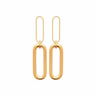 Boucles d'oreilles pendantes plaqué or