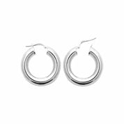 Boucles d'oreilles larges créoles argent