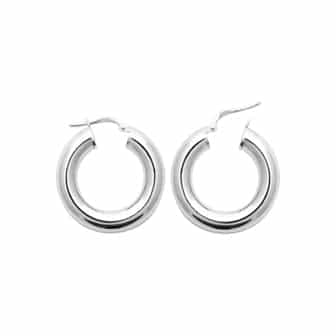 Boucles d'oreilles larges créoles argent