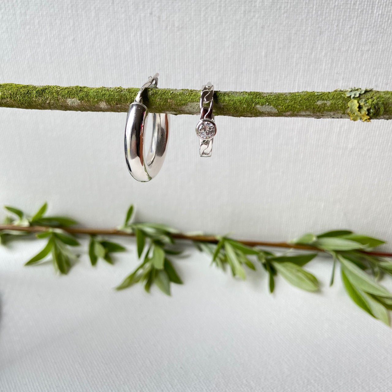 Boucles d'oreilles larges créoles argent