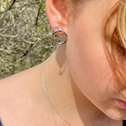 Boucles d'oreilles argent sphère argent