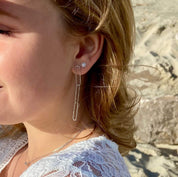 Boucles d'oreilles argent 3 maillons