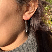 Boucles pendantes argent