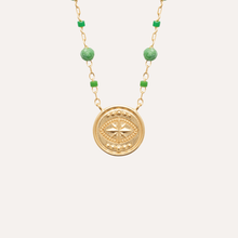 Collier perles vertes