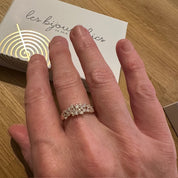 Bague multi zirconiums plaqué or Uma