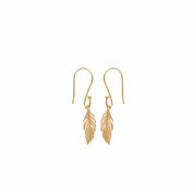 Boucles d'oreilles Plume plaqué or