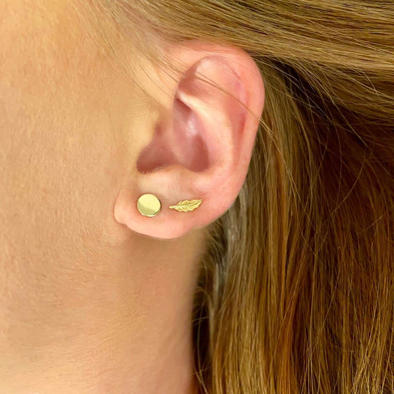 boucles oreilles puces plaqué or