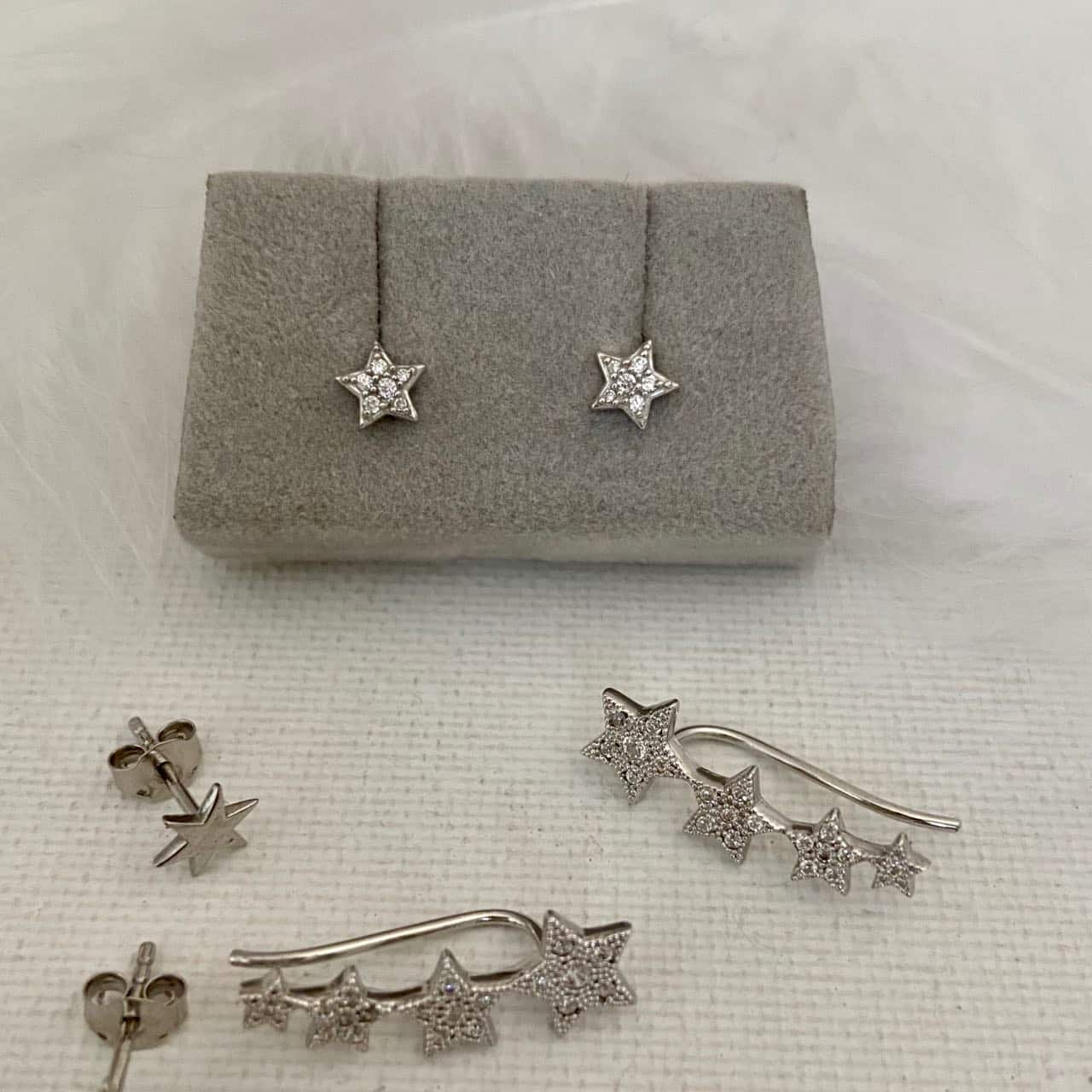 Boucles puces étoiles oxyde de zirconium