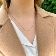 Collier plaqué or chaine boules