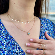 Collier plaqué or pastilles