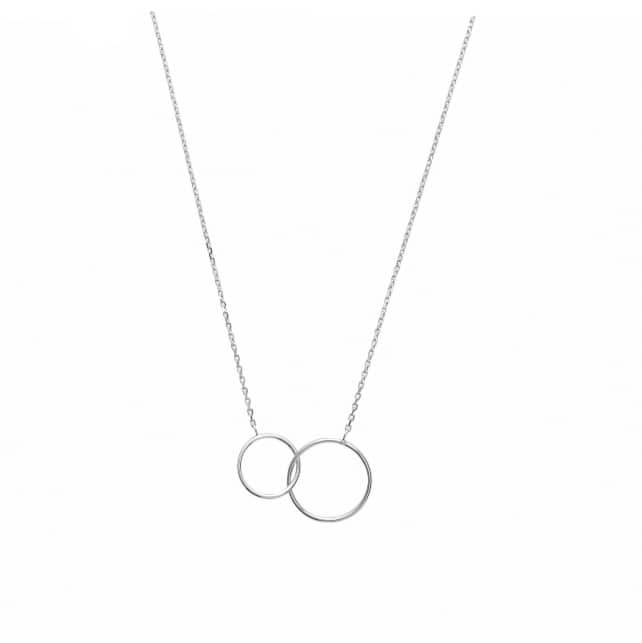 Collier argent deux anneaux