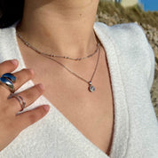 Collier argent chaine boules