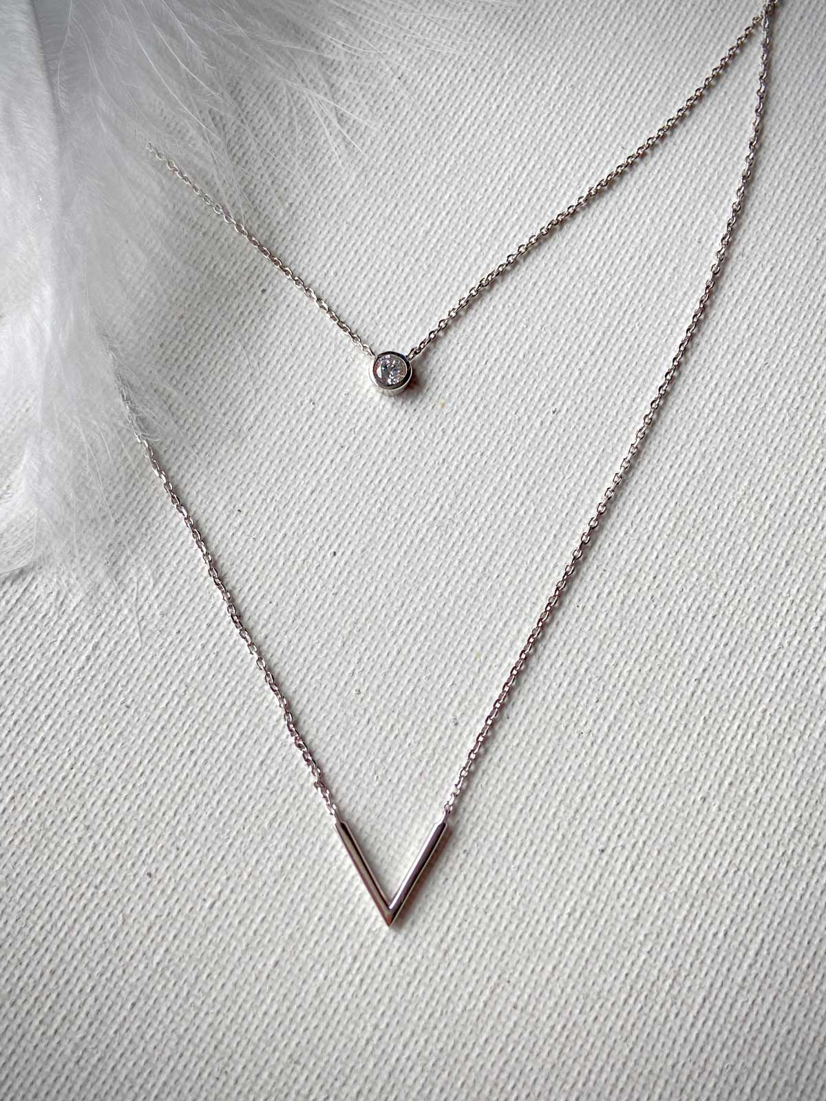 Collier double en argent 925