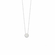 Collier pastille nacre en argent