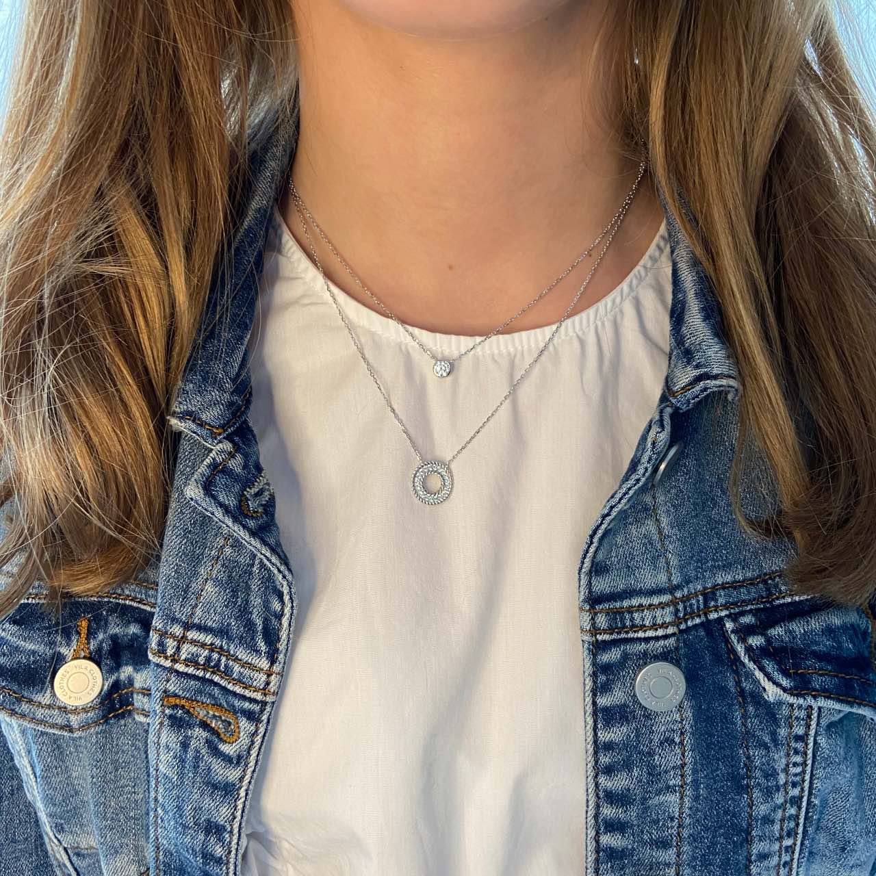 Collier argent cercle zirconium
