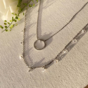 Composition de 2 colliers argent