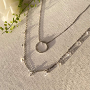 Collier en argent 925 pampilles zirconium