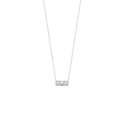Collier barette zircon argent